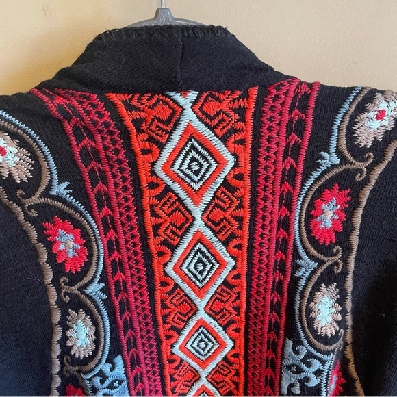 Johnny Was Biya Embroidered Cardigan Tie Back - Picture 4 of 9